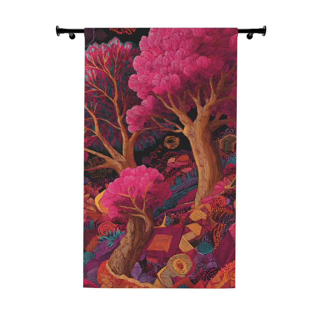 Vibrant Pink Fantasy Single Panel - PoeticWovens
