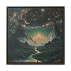 Celestial Cosmic View Square Framed Canvas - PoeticWovens
