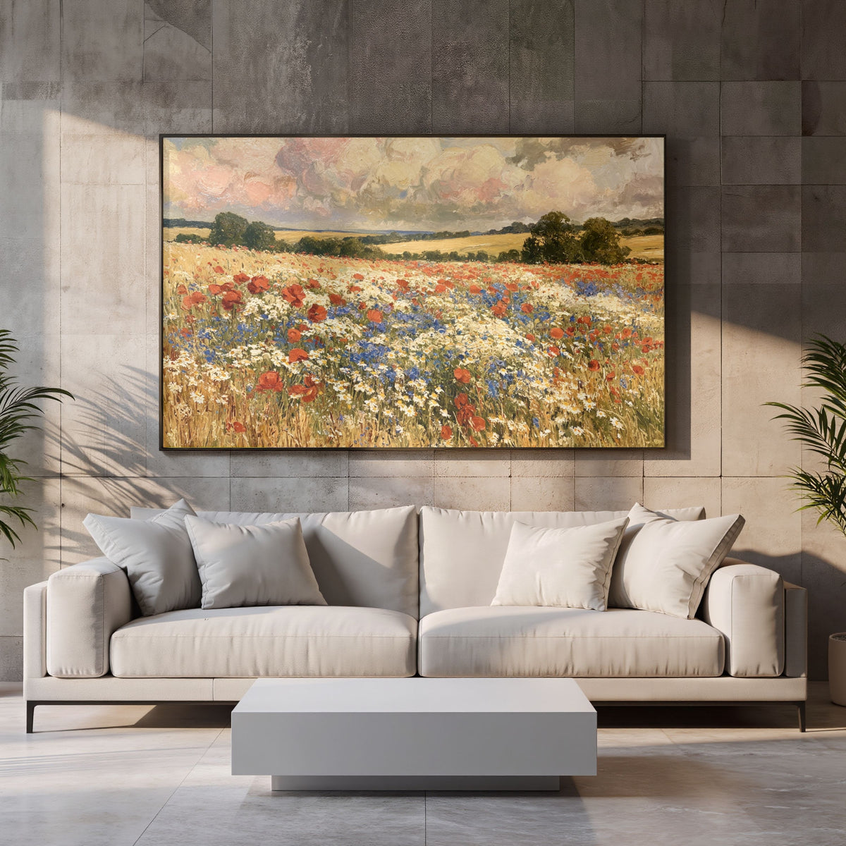 Red,White, and Blue Poppies and Daisies - PoeticWovens