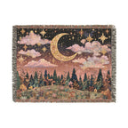 Landscape Crescent Moon Nightscape - PoeticWovens