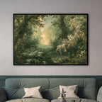 Misty Woodland Landscape - PoeticWovens