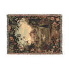 Vintage Cottage Forest Path Woven Blanket - PoeticWovens