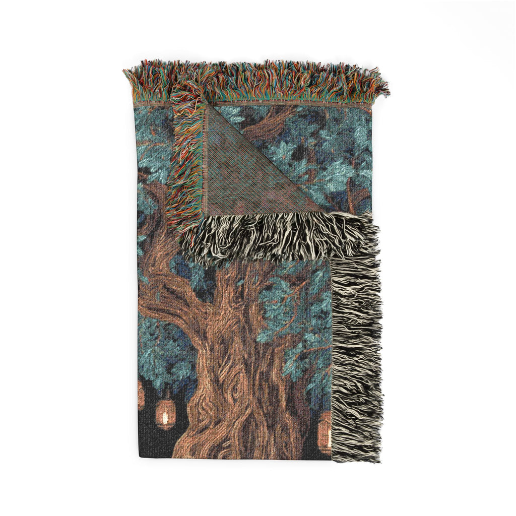 Golden Moon NIght Sky Woven Blanket - PoeticWovens