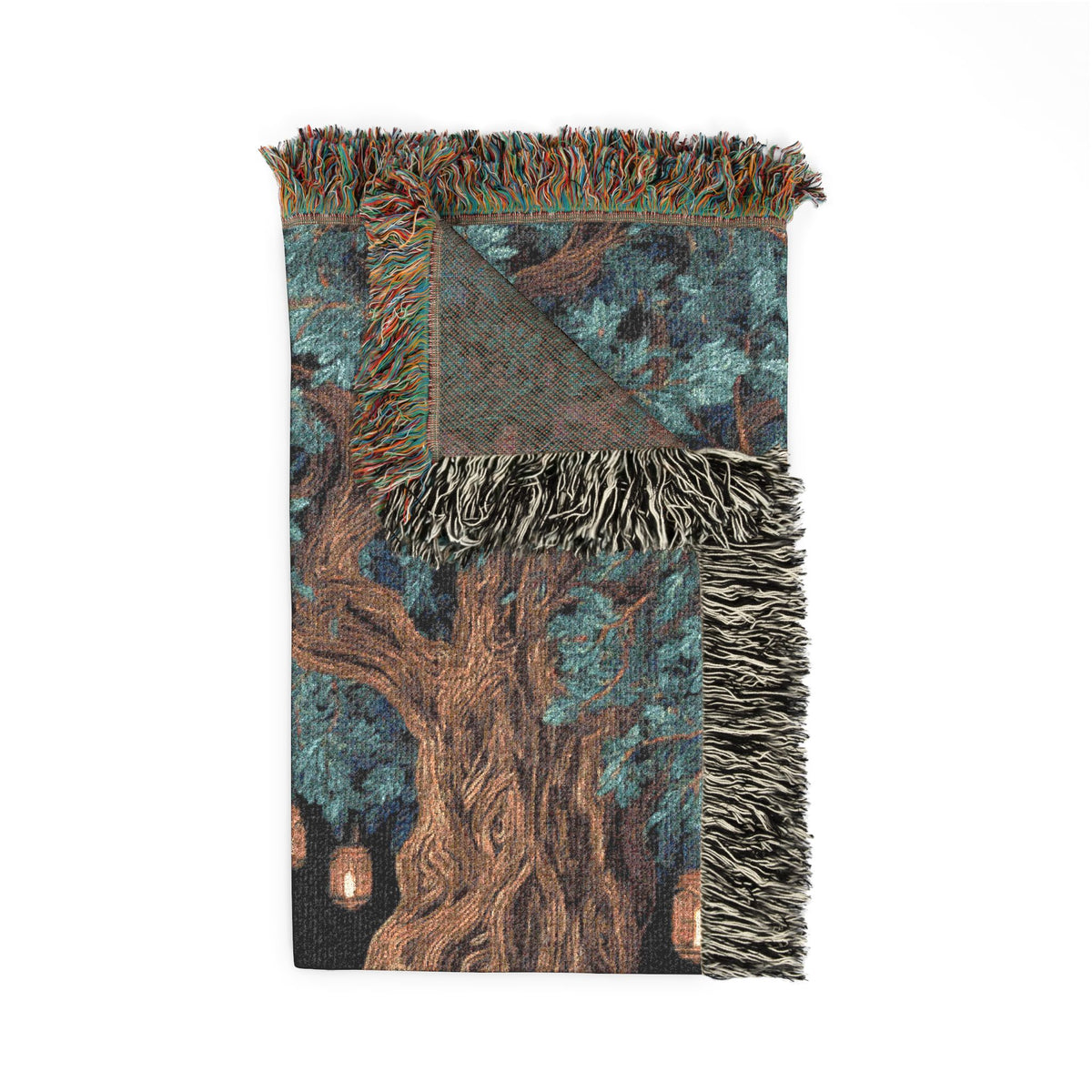 Golden Moon NIght Sky Woven Blanket - PoeticWovens