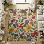 Sunflower & Berry Floral - PoeticWovens