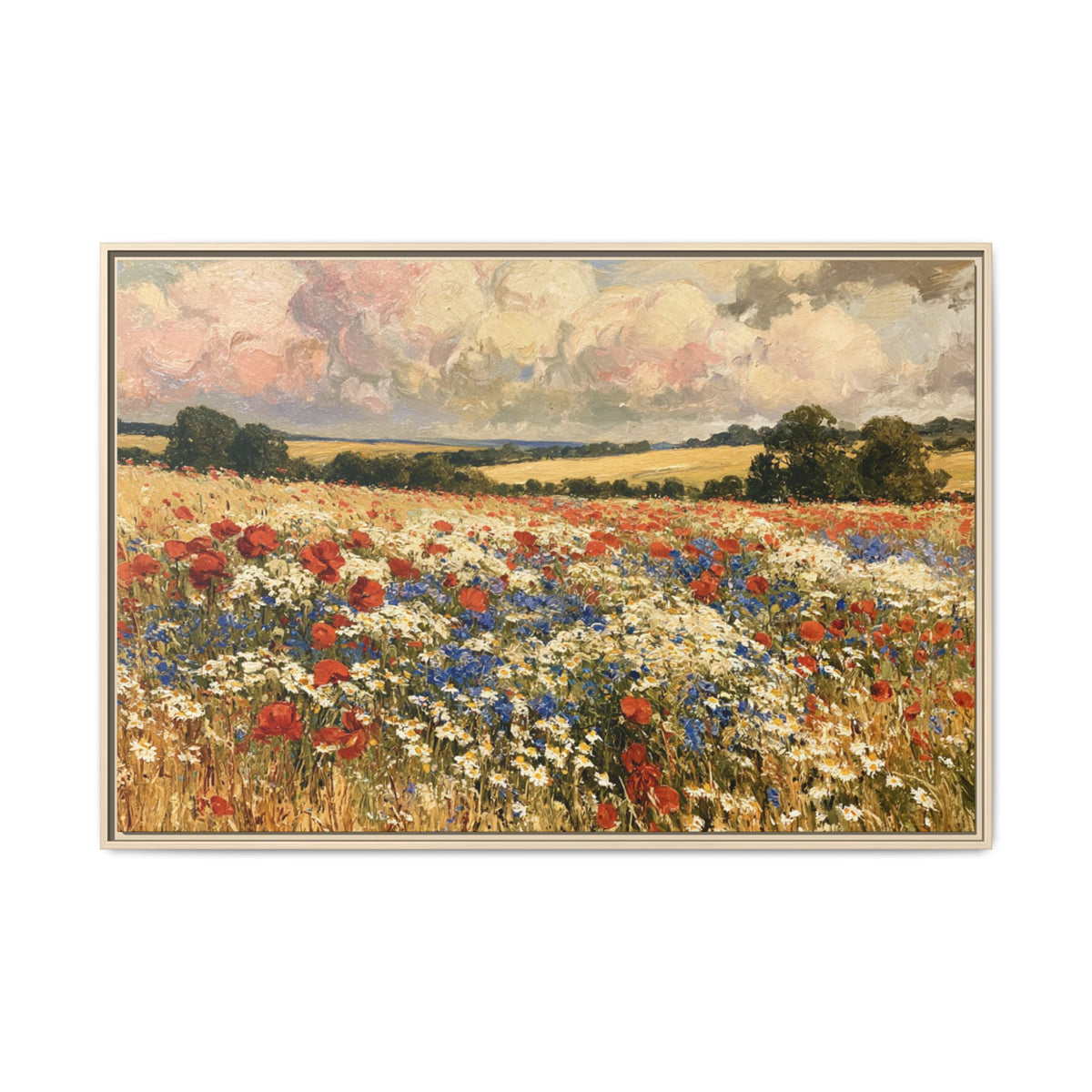 Red,White, and Blue Poppies and Daisies - PoeticWovens