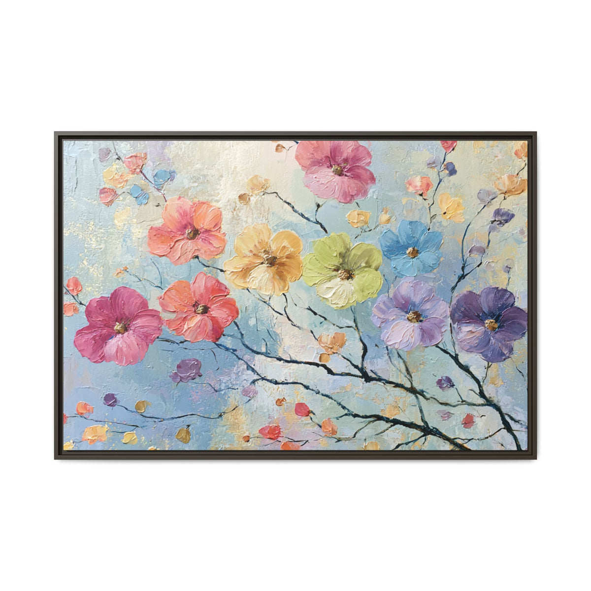 Colorful Floral Painting - PoeticWovens
