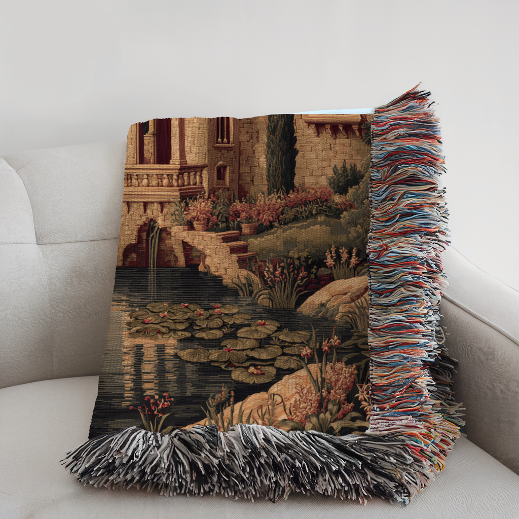 Vintage Luxury Castle Woven Blanket - PoeticWovens