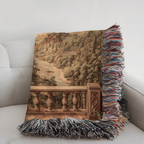 Vintage Mountain Landscape Woven Blanket - PoeticWovens