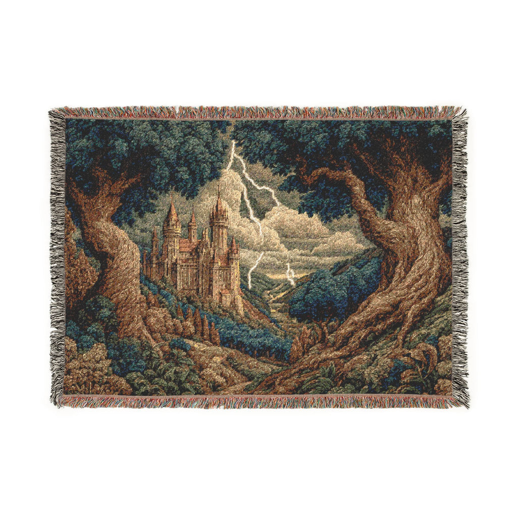 Enchanted Medieval Castle Landscape - PoeticWovens