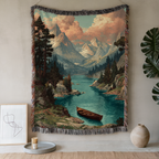 Surreal Ocean Dreamscape Woven Blanket - PoeticWovens