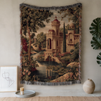 Vintage Luxury Castle Woven Blanket - PoeticWovens