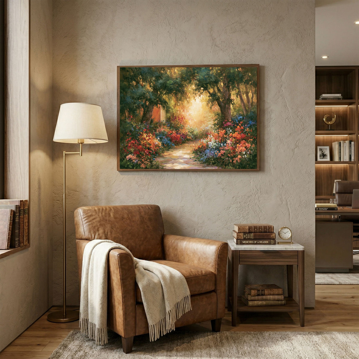 Vintage Botanical Colorful Oil Painting - PoeticWovens