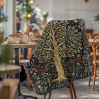Floral Border Tree of Life Woven Blanket - PoeticWovens