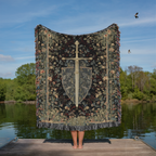 Medieval Sword Heraldic Throw - PoeticWovens