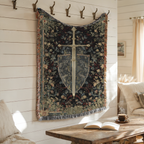Medieval Sword Heraldic Throw - PoeticWovens