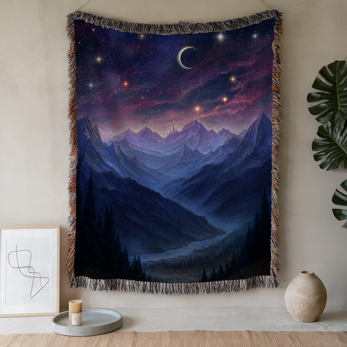 Night Sky Crescent - PoeticWovens