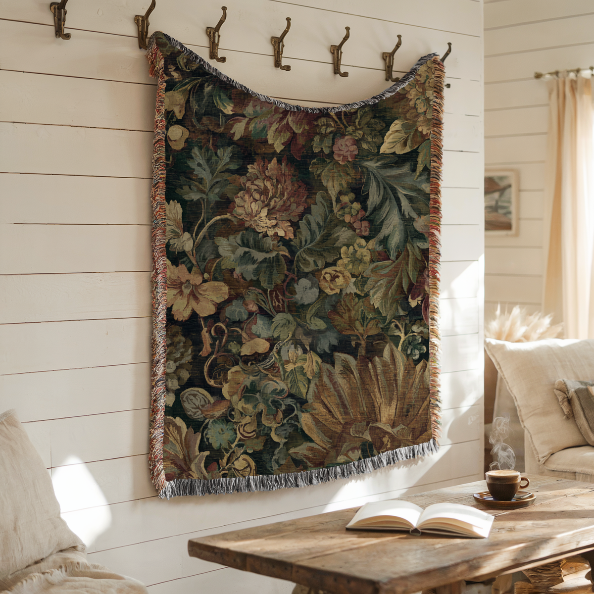 Vintage Floral Tapestry - PoeticWovens