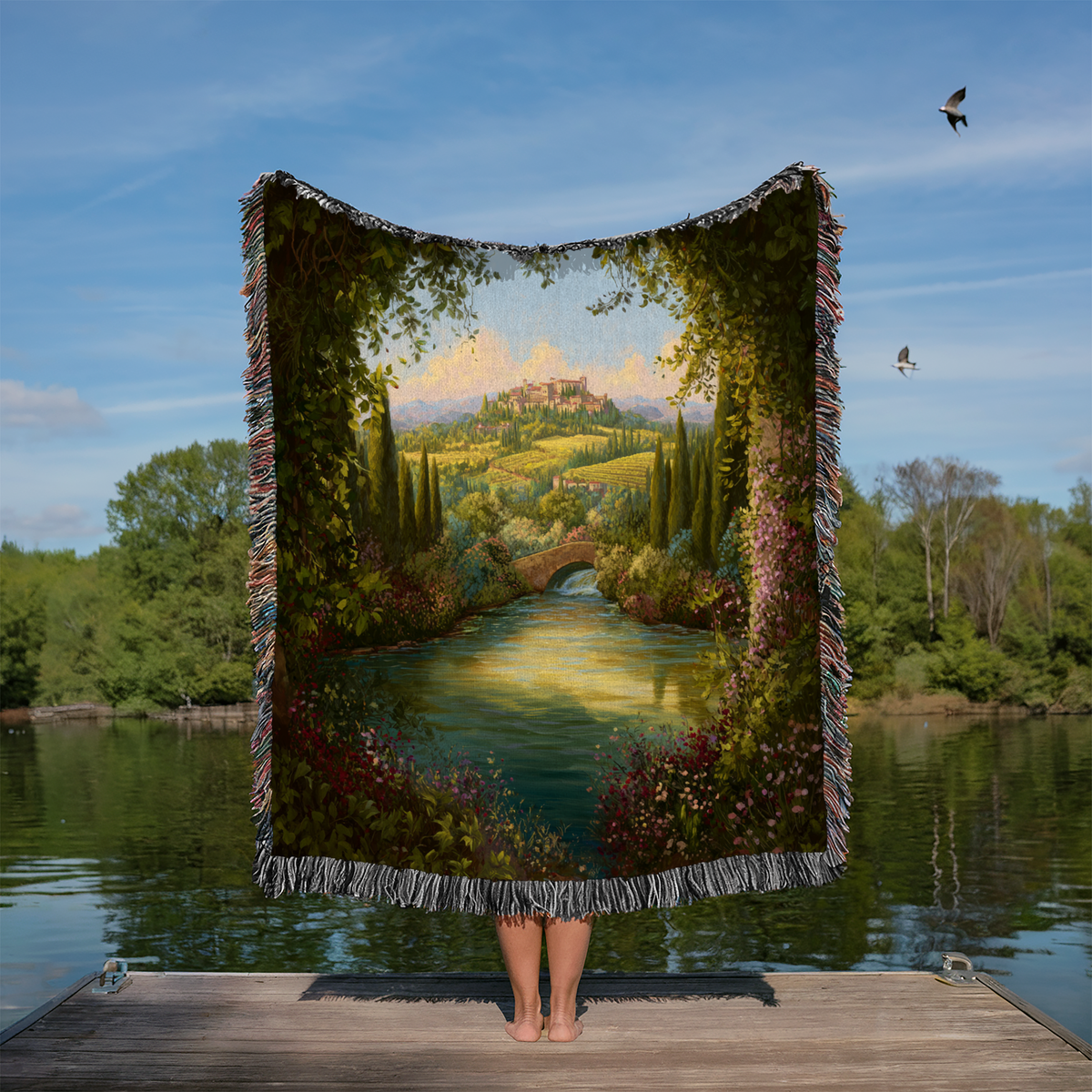 Pixel Landscape Scenic Pathway - PoeticWovens