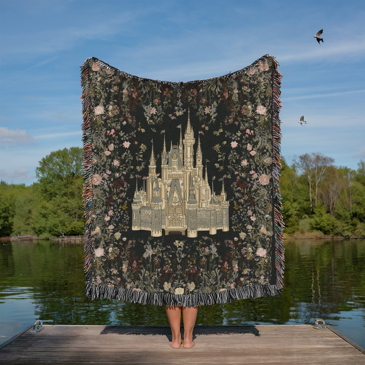 Vintage Castle Chateau - PoeticWovens
