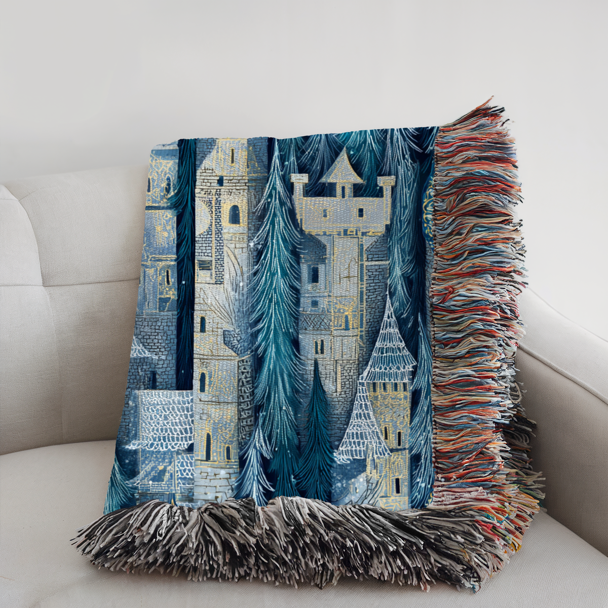 Starry Night Cityscape - PoeticWovens