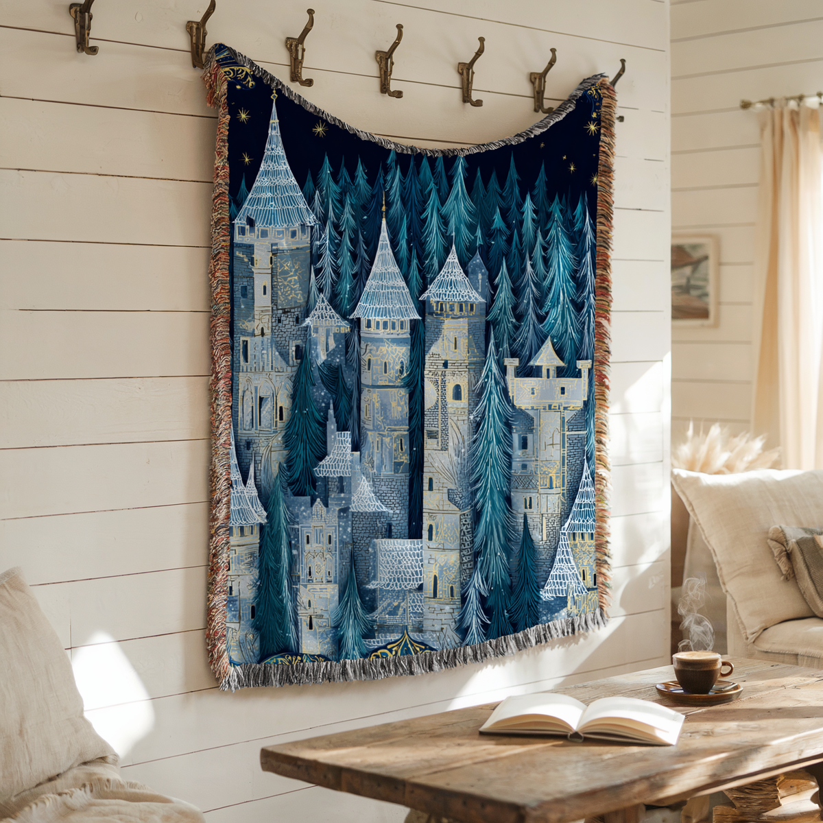 Starry Night Cityscape - PoeticWovens