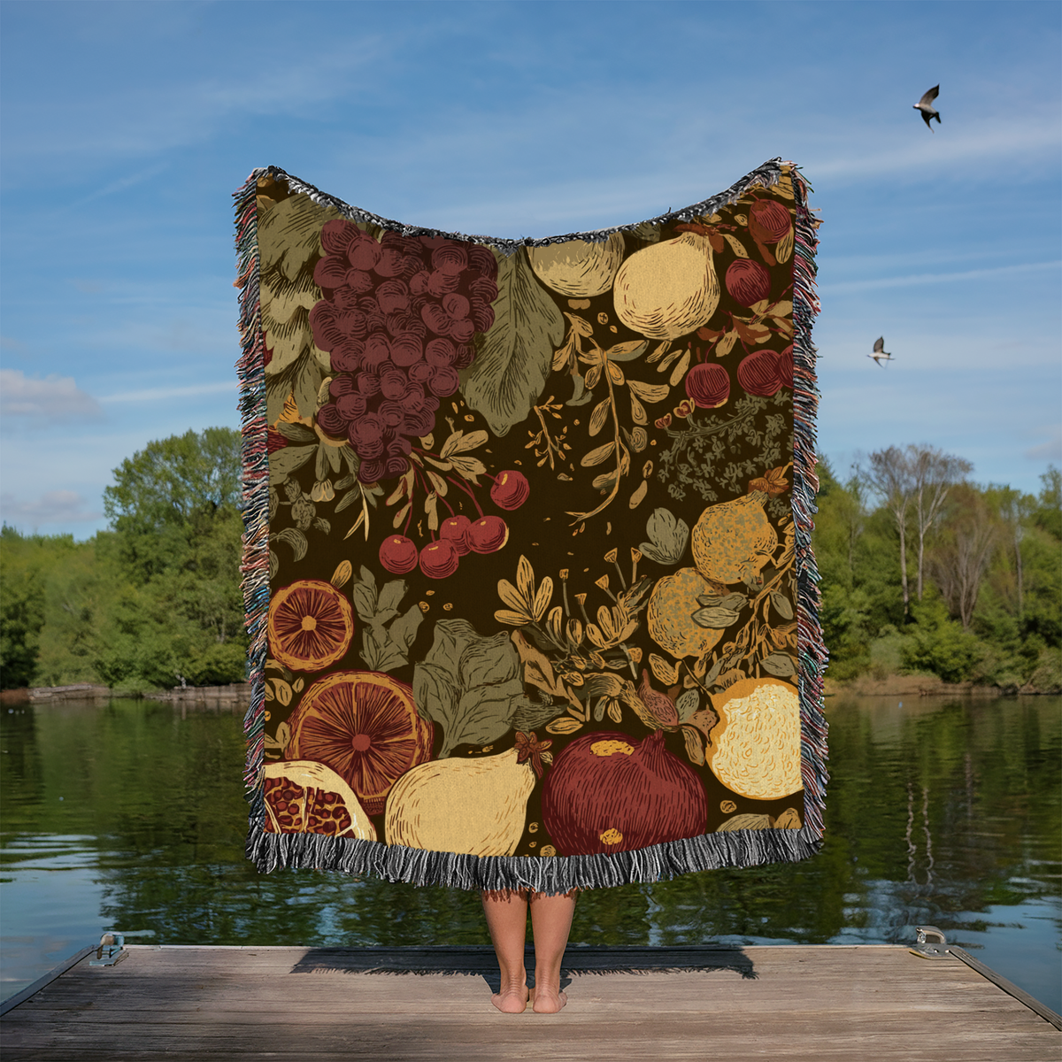 Vintage Fruit Tapestry - PoeticWovens