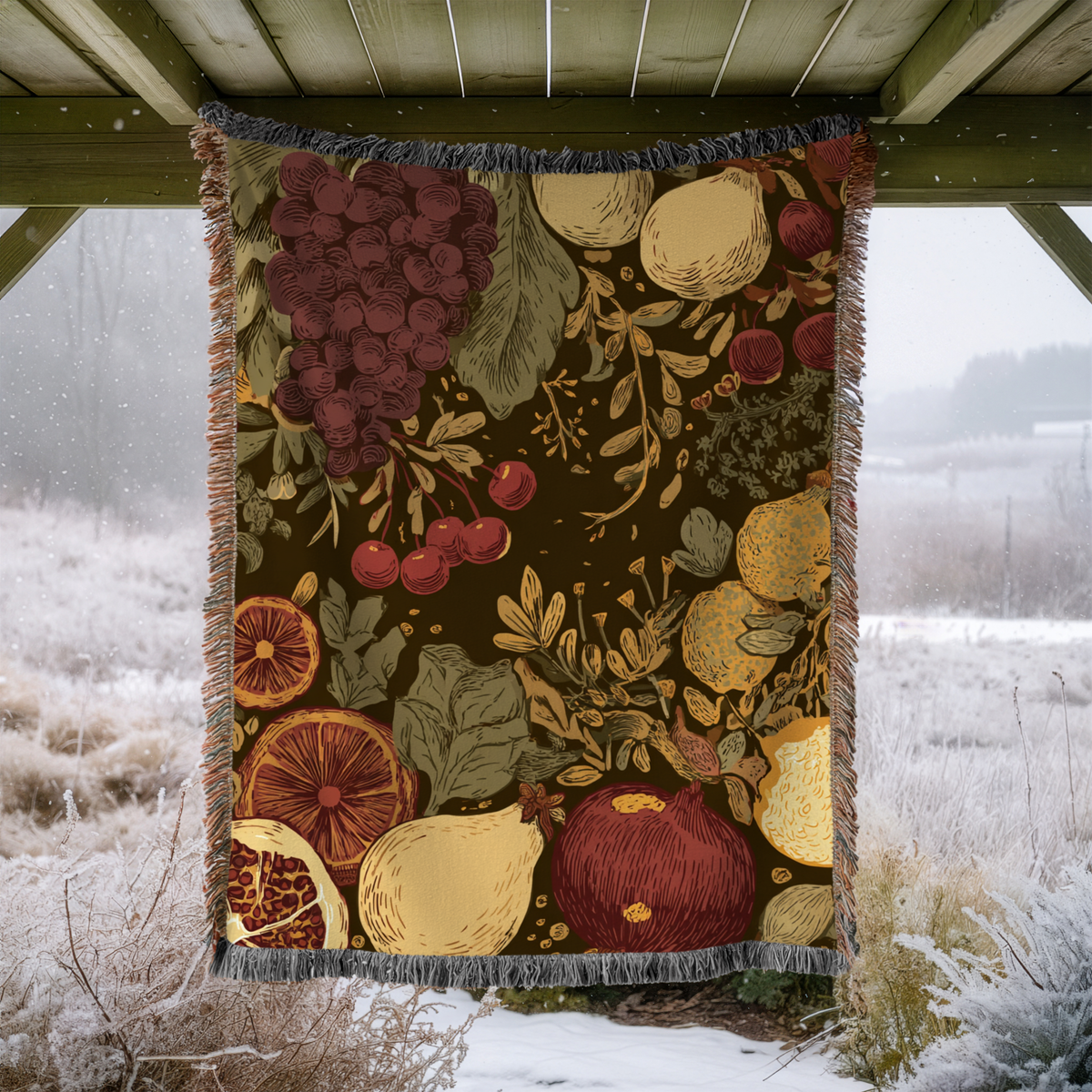 Vintage Fruit Tapestry - PoeticWovens
