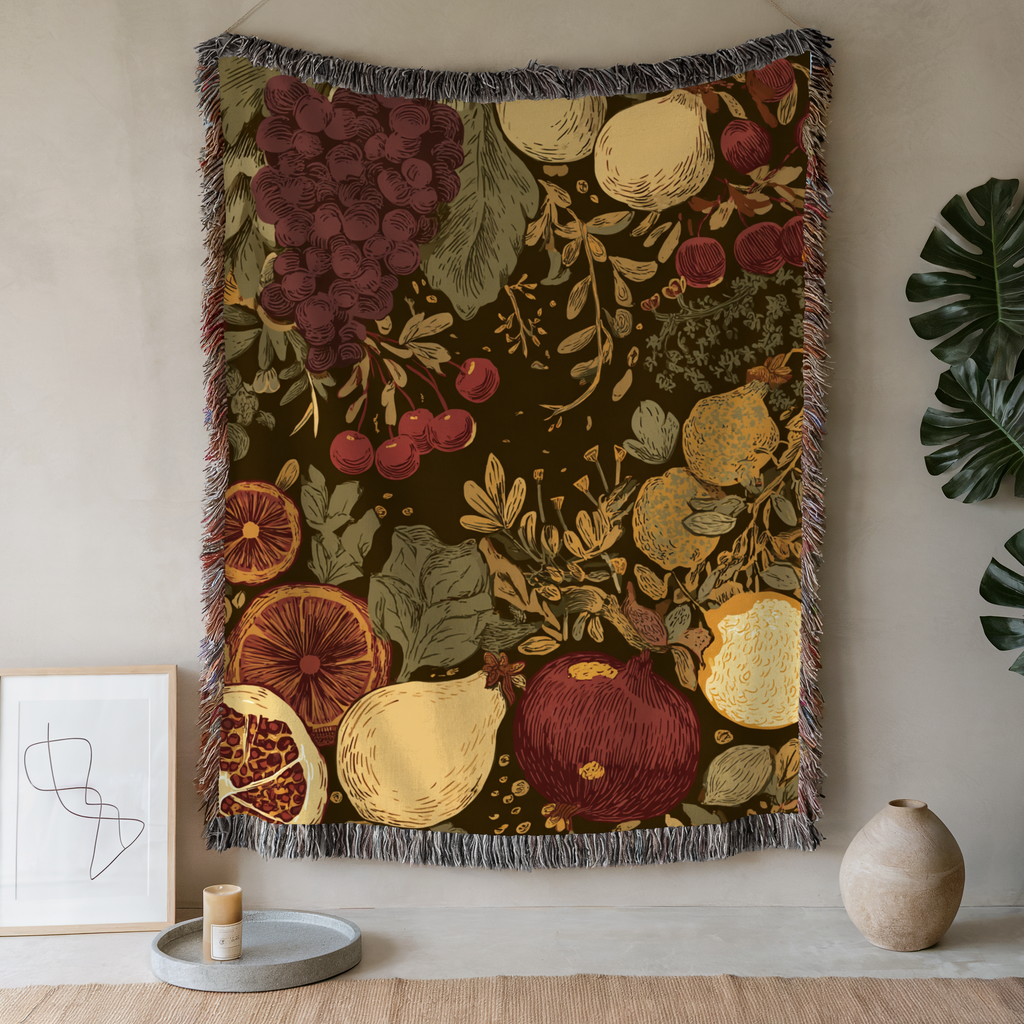 Vintage Fruit Tapestry - PoeticWovens