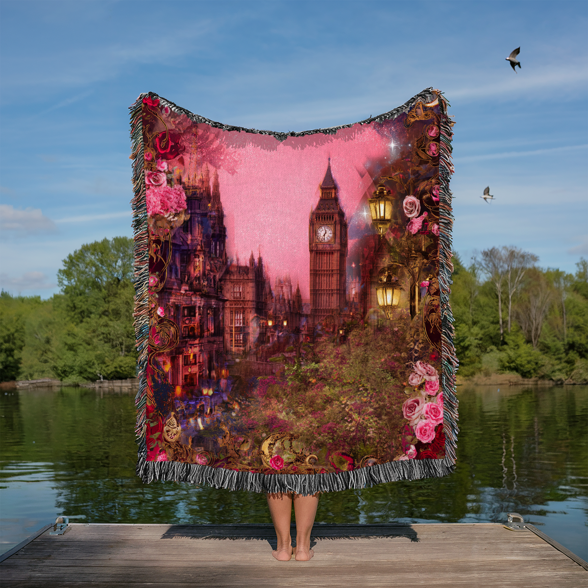 Romantic Castle Landscape - PoeticWovens