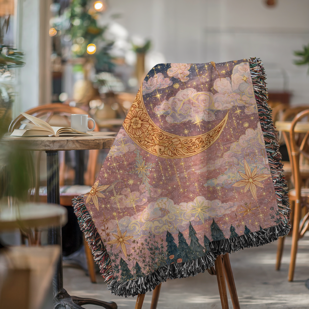 Celestial Crescent Moon - PoeticWovens