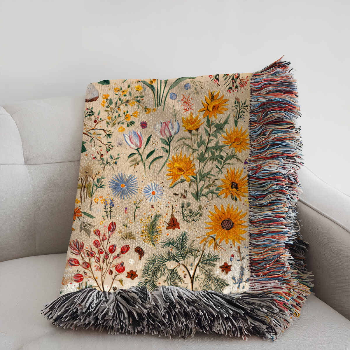 Vintage Floral Tapestry - PoeticWovens