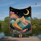 Crescent Moon Rainbow Land - PoeticWovens
