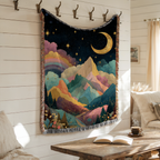 Crescent Moon Rainbow Land - PoeticWovens