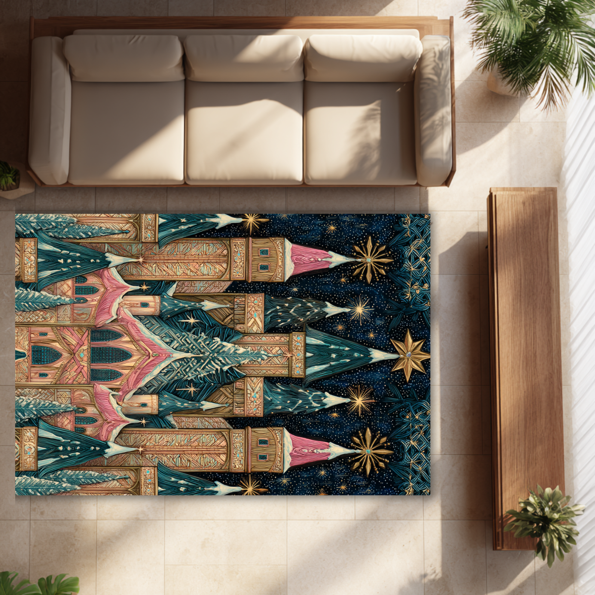 Whimsical Starry Castle - PoeticWovens