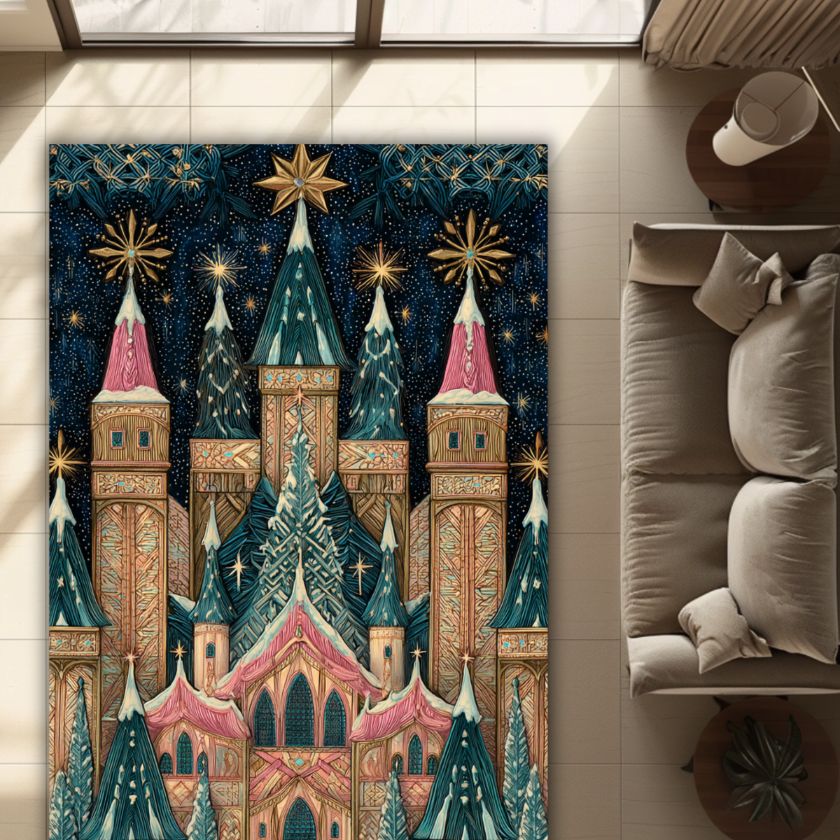 Whimsical Starry Castle - PoeticWovens