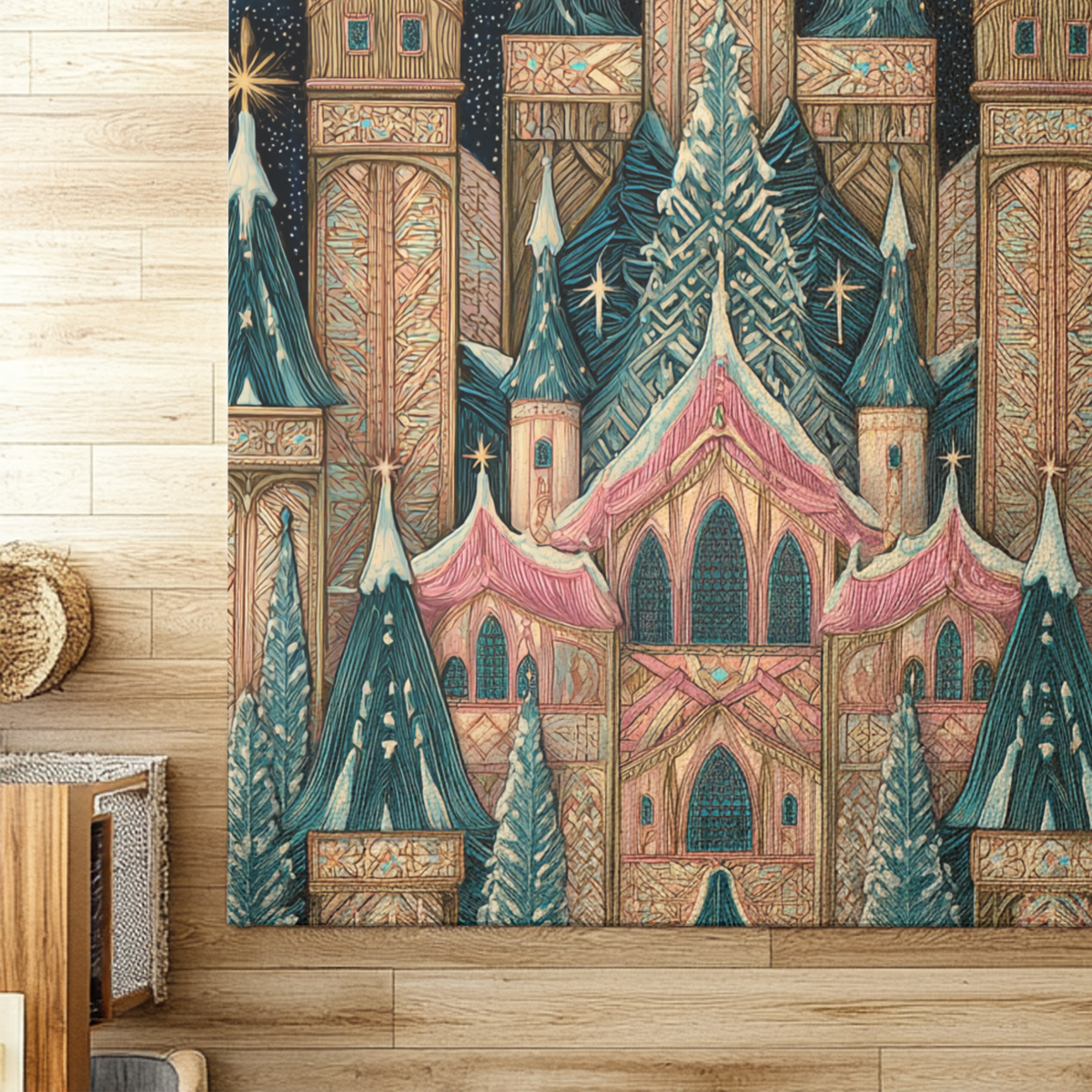 Whimsical Starry Castle - PoeticWovens