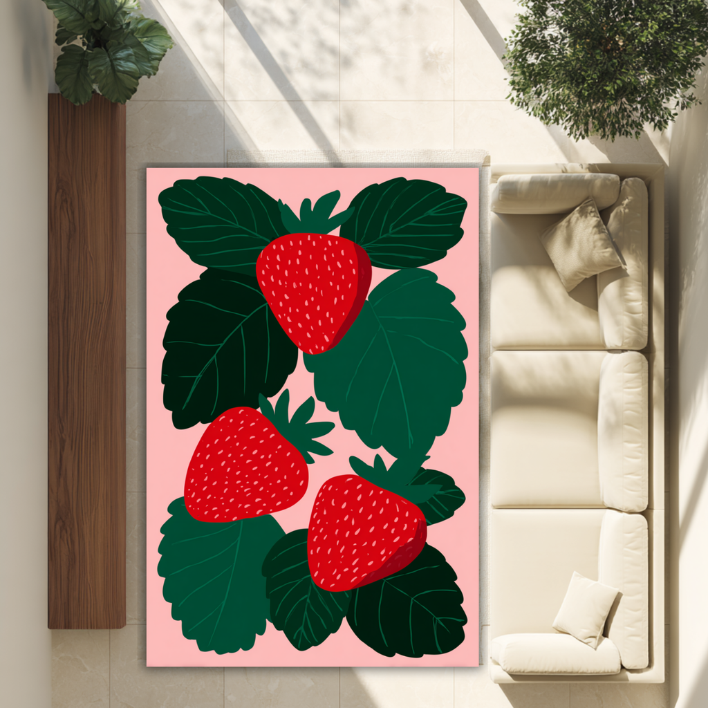 Strawberry Pattern - PoeticWovens
