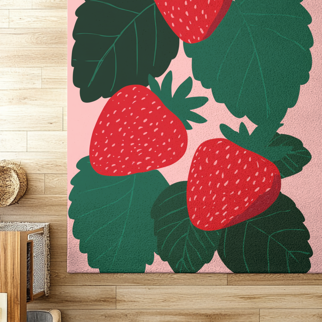 Strawberry Pattern - PoeticWovens