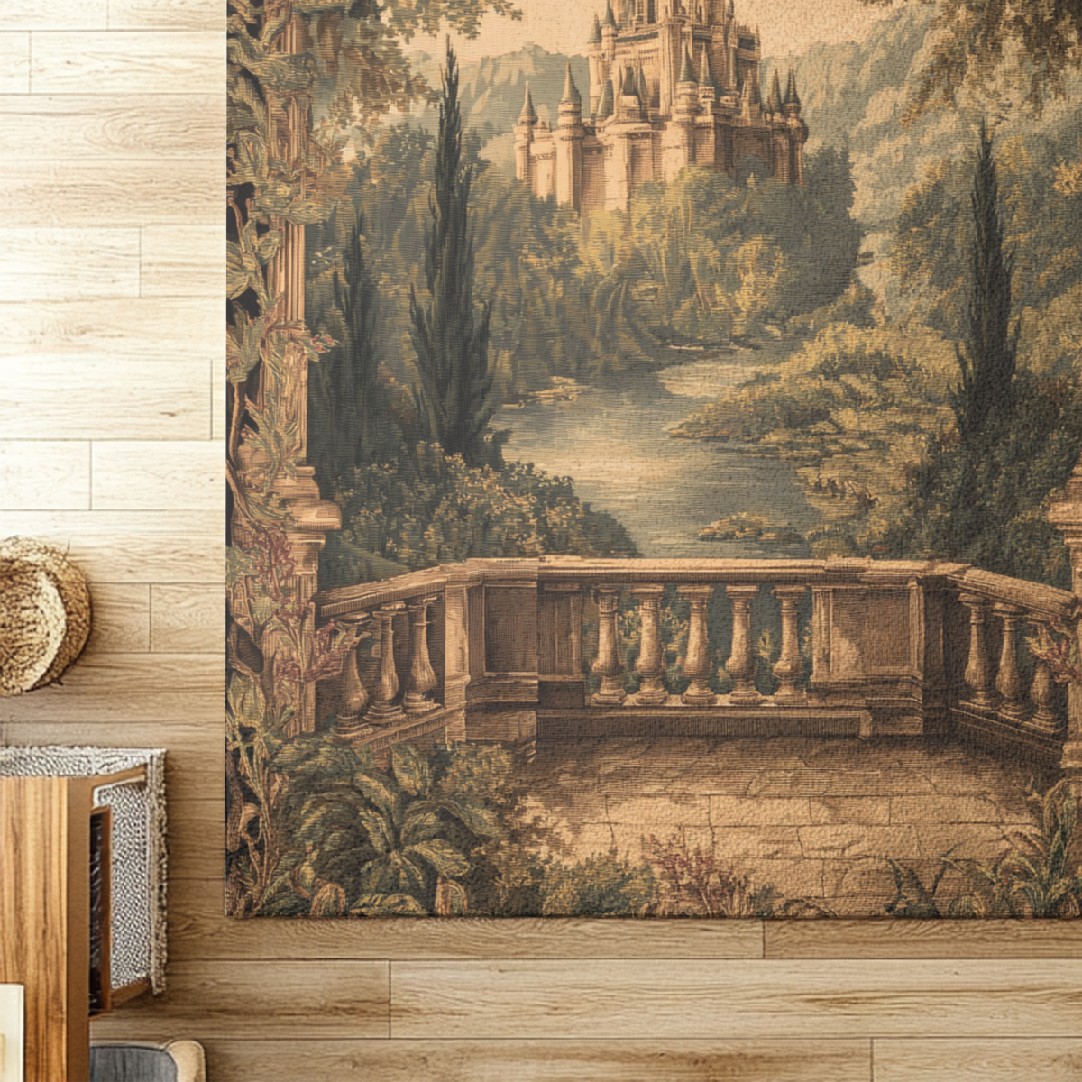 Vintage Castle Medieval Rug - PoeticWovens