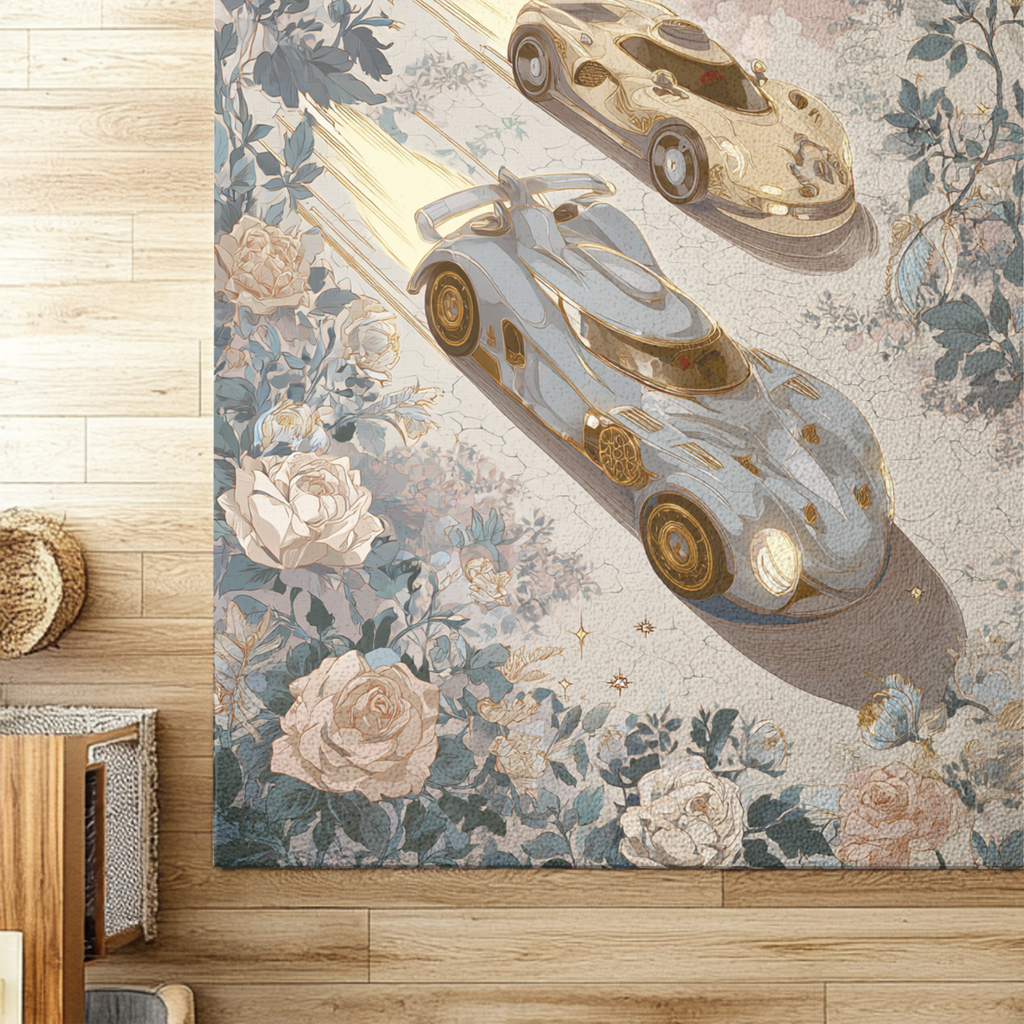 Vintage Racing Cars - PoeticWovens