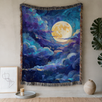 Moonlit Cloudy Sky - PoeticWovens