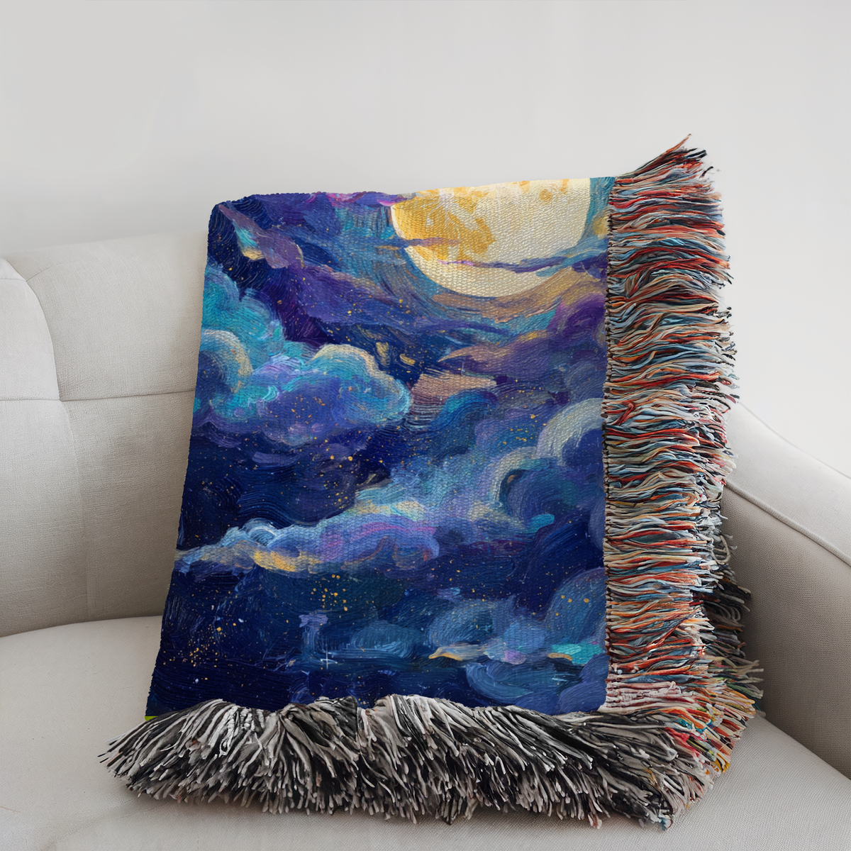 Moonlit Cloudy Sky - PoeticWovens