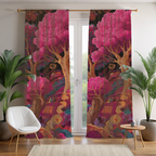 Vibrant Pink Fantasy Single Panel - PoeticWovens