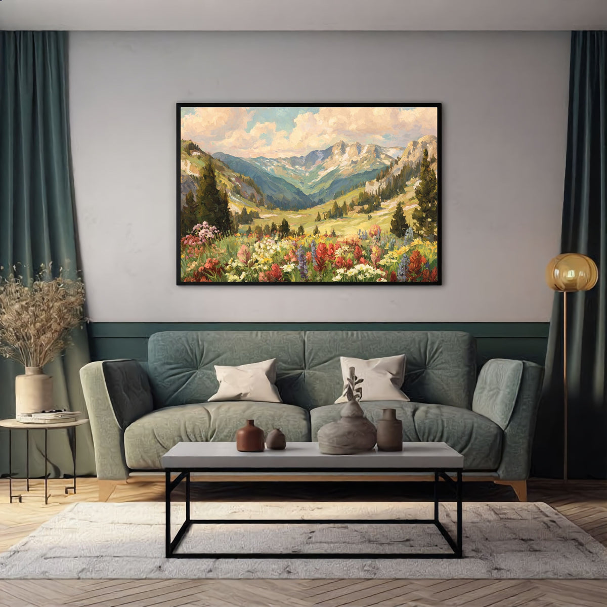 Wildflower Mountain Valley - PoeticWovens