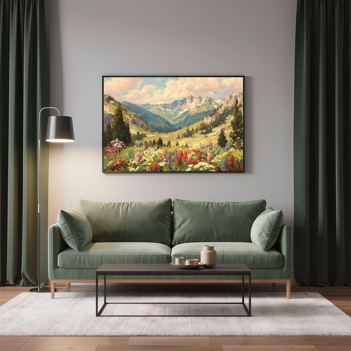 Wildflower Mountain Valley - PoeticWovens