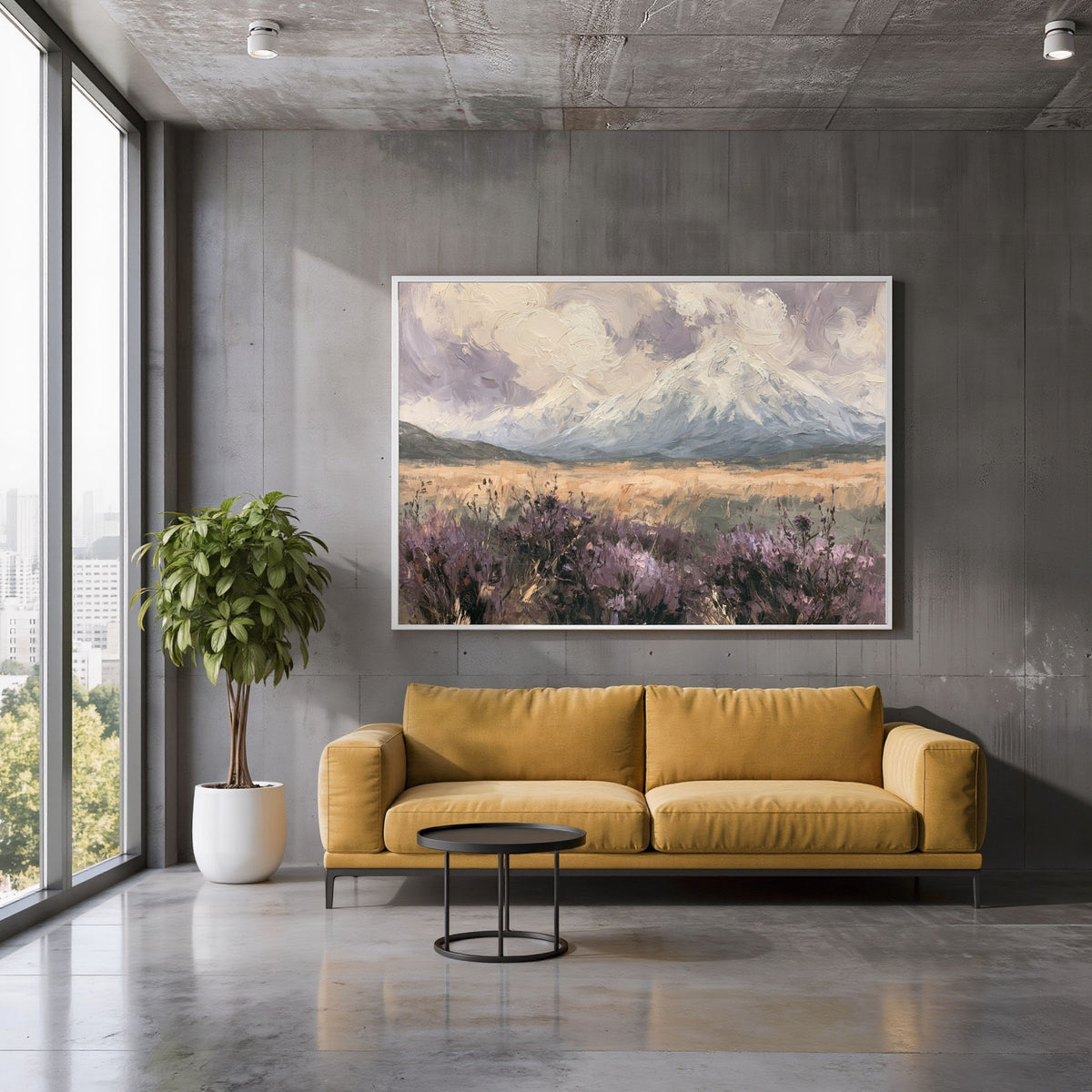 Mountain Purple Wildflower Field - PoeticWovens