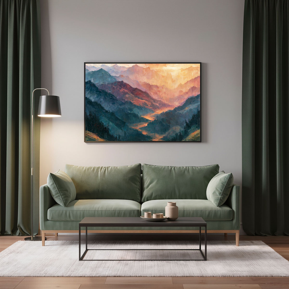 Abstract Mountain Landscape - PoeticWovens