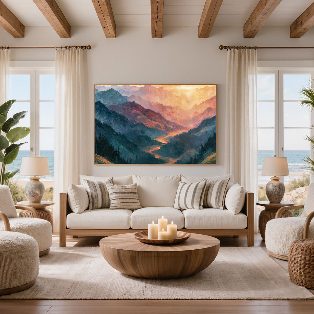 Abstract Mountain Landscape - PoeticWovens