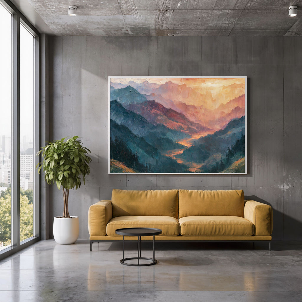 Abstract Mountain Landscape - PoeticWovens